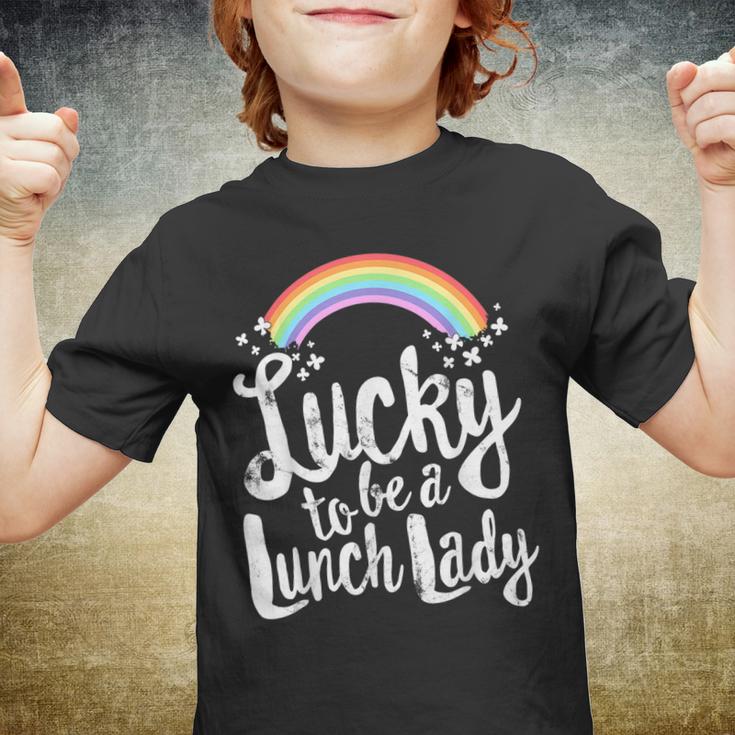 Lucky To Be A Lunch Lady T  School St Patricks Day  Youth T-shirt