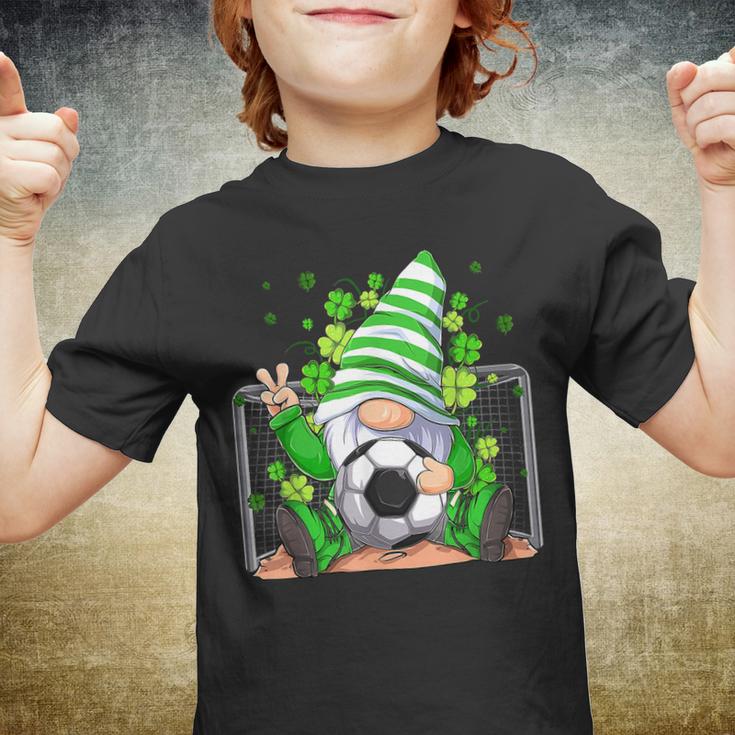 Soccer Gnome Lucky Shamrock Irish St Patricks Day Men Boys  Youth T-shirt