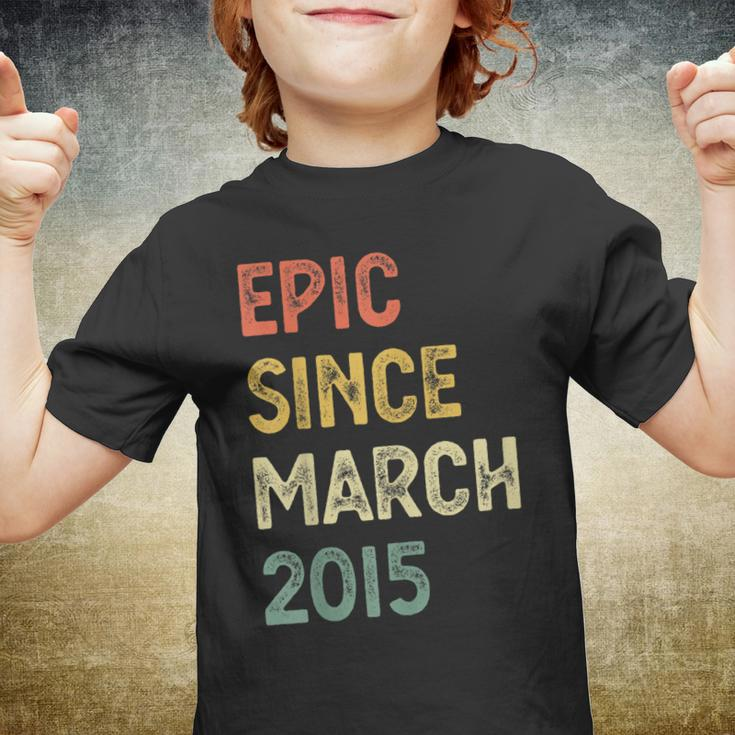 8Th Birthday Boys Girls Epic Since March 2015 8 Years Old Youth T-shirt