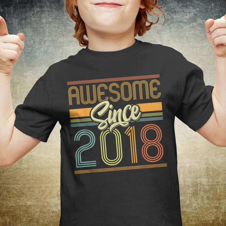 Awesome Since 2018 5Th Birthday 5 Years Old Bday Kids Boys Youth T-shirt
