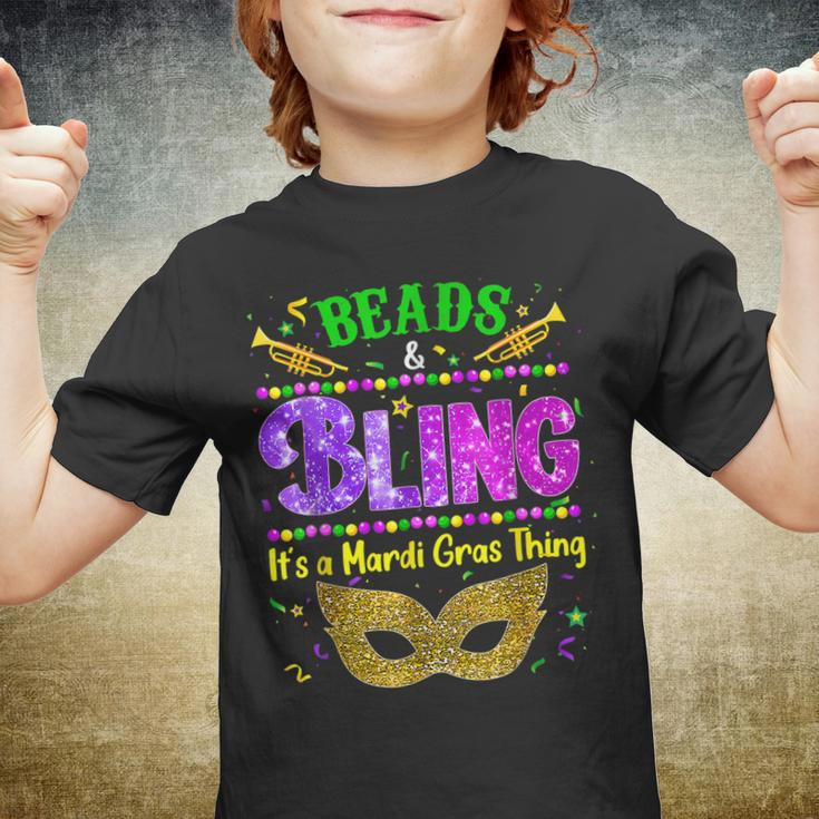 Beads And Bling Its A Mardi Gras Thing Carnival Boys Girls Youth T-shirt