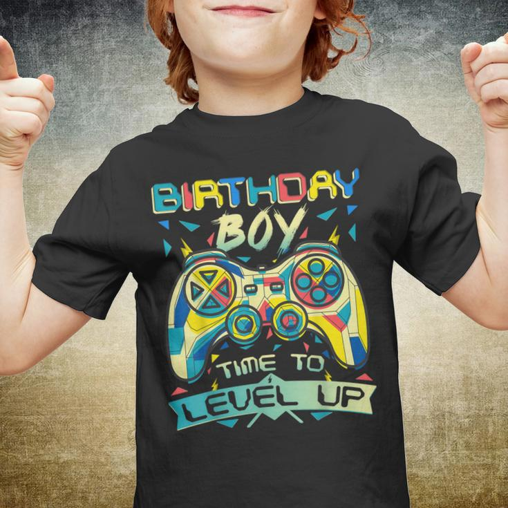 Birthday Boy Time To Level Up Video Game Birthday Gamer Boys Youth T-shirt