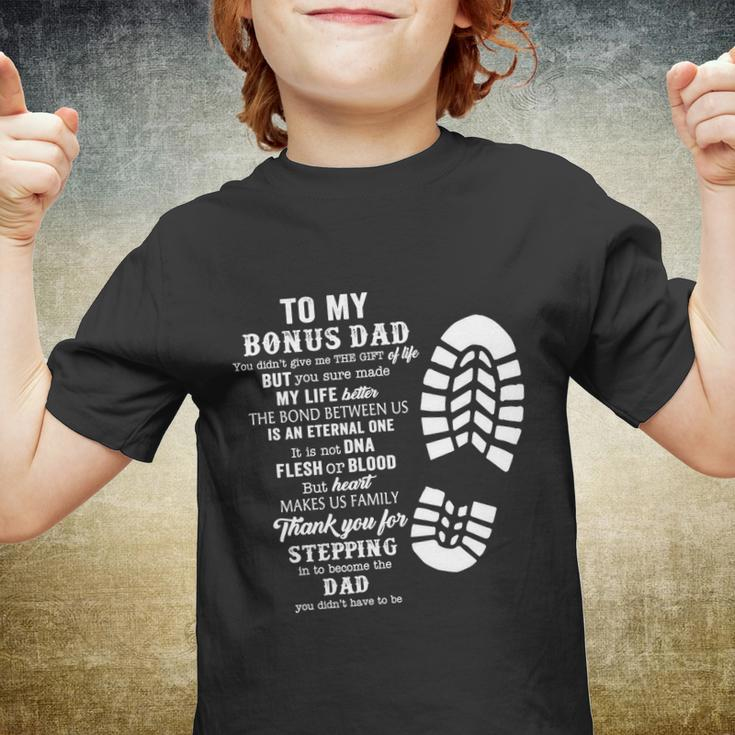 Bonus Dad Fathers Day Gift From Stepdad For Daughter Son Tshirt V3 Youth T-shirt