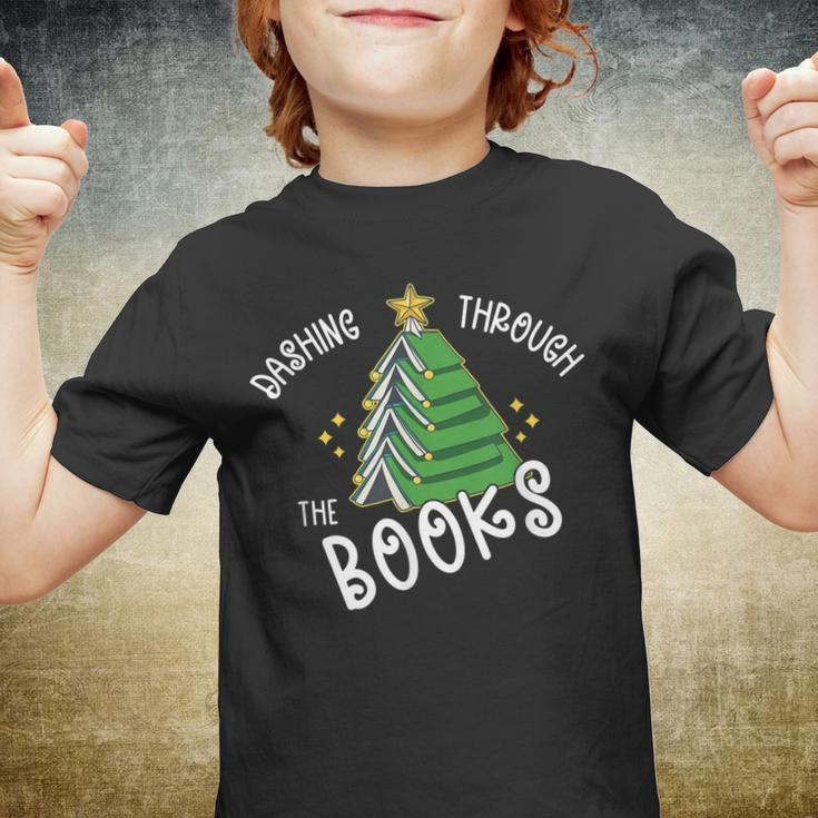 Book Lover Christmas Tree Holiday Reading  Love To Read  Youth T-shirt
