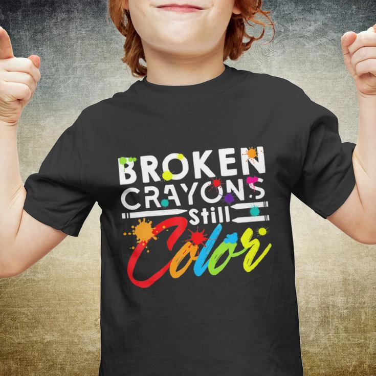 Broken Crayons Still Color Tal Health Awareness Gift Youth T-shirt