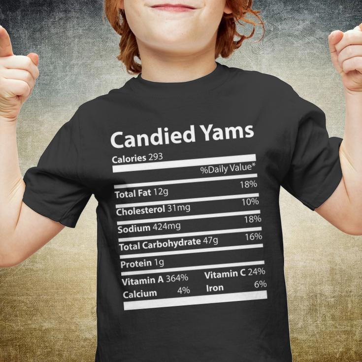 Candied Yams Nutritional Facts Funny Thanksgiving Youth T-shirt