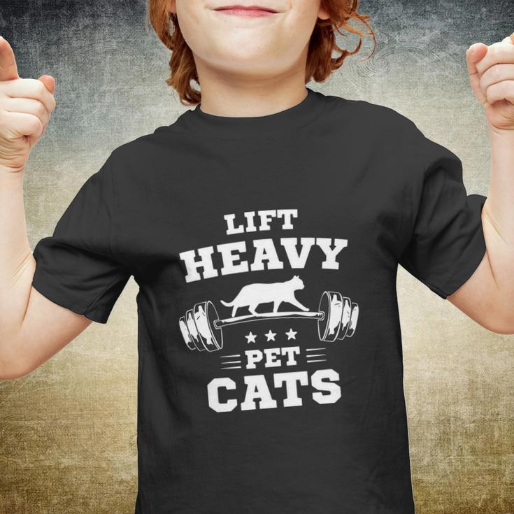 Deadlifts And Weights Or Gym For Lift Heavy Pet Cats Youth T-shirt