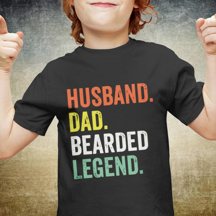 Funny Bearded Husband Dad Beard Legend Vintage V2 Youth T-shirt