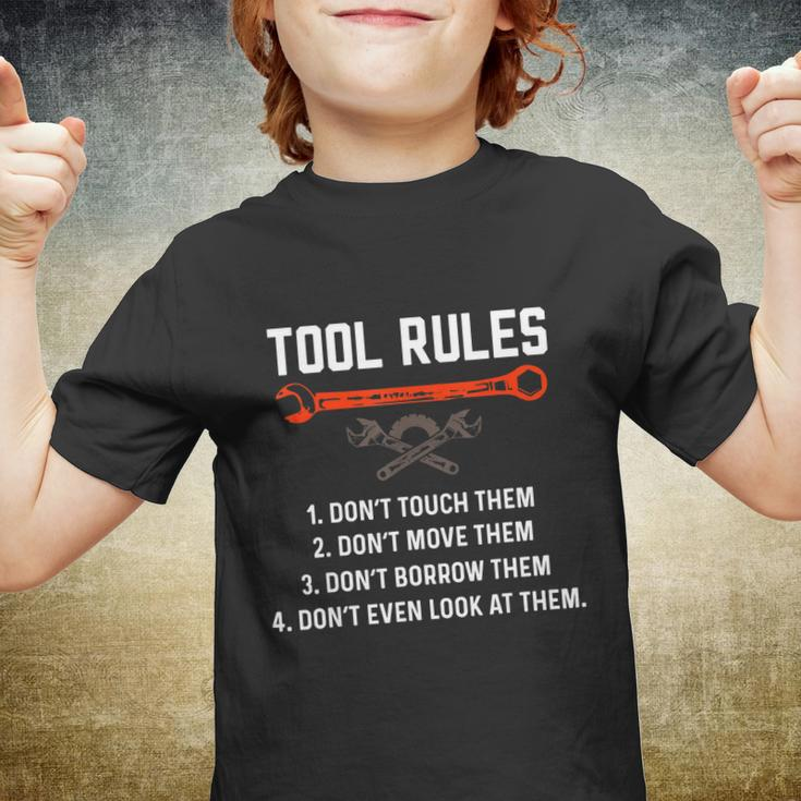 Funny Mechanic Tool Rules Auto Repair Car Mechanic Handyman V2 Youth T-shirt