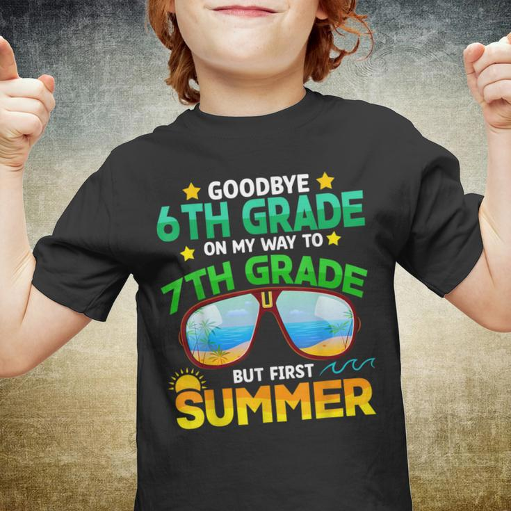 Goodbye 6Th Grade Graduation To 7Th Grade Hello Summer Kids Youth T-shirt