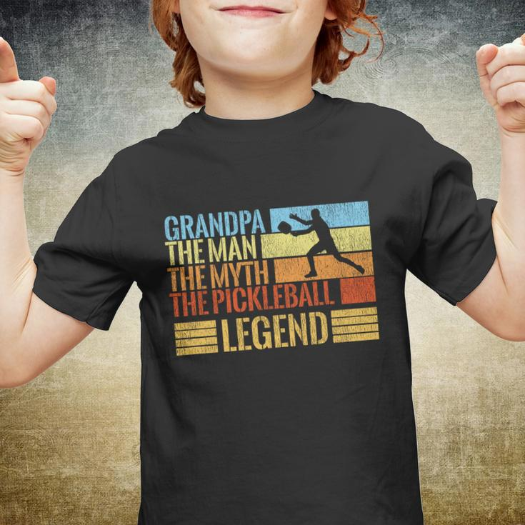 Grandpa Myth Pickleball Legend Vintage Husband Gift Youth T-shirt