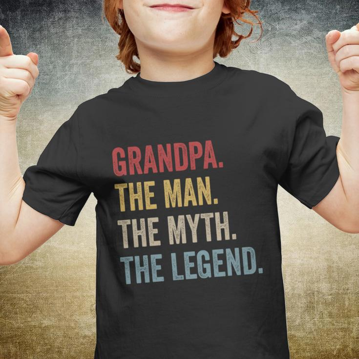 Grandpa The Man The Myth The Legend Cool Gift For Grandfathers Gift Youth T-shirt