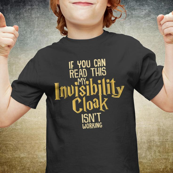 Invisibility Cloak Geek Book Movie Lover Kids Youth T-shirt