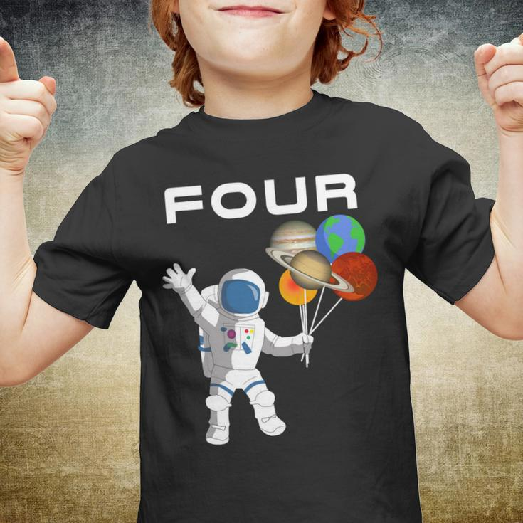 Kids 4 Year Old Outer Space Birthday Party 4Th Birthday Shirt B Youth T-shirt