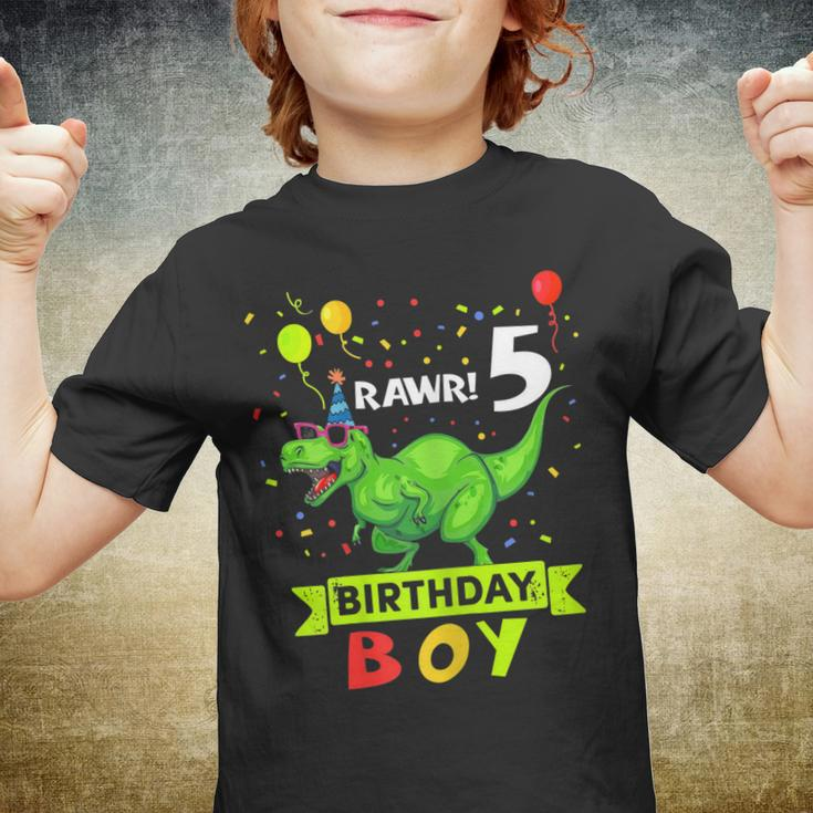 Kids 5 Year Old Shirt 5Th Birthday BoyRex Dinosaur Shirts Youth T-shirt