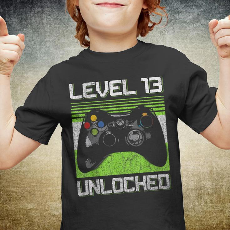 Level 13 Unlocked Video Gamer 13 Year Old 13Th Birthday Youth T-shirt
