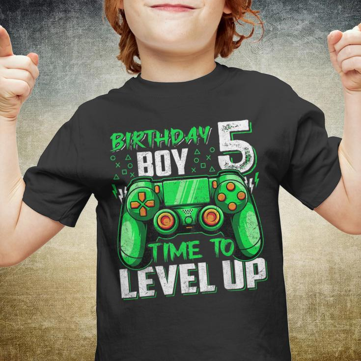 Level 5 Birthday Boy Gifts 5 Year Old Video Games Gaming Youth T-shirt