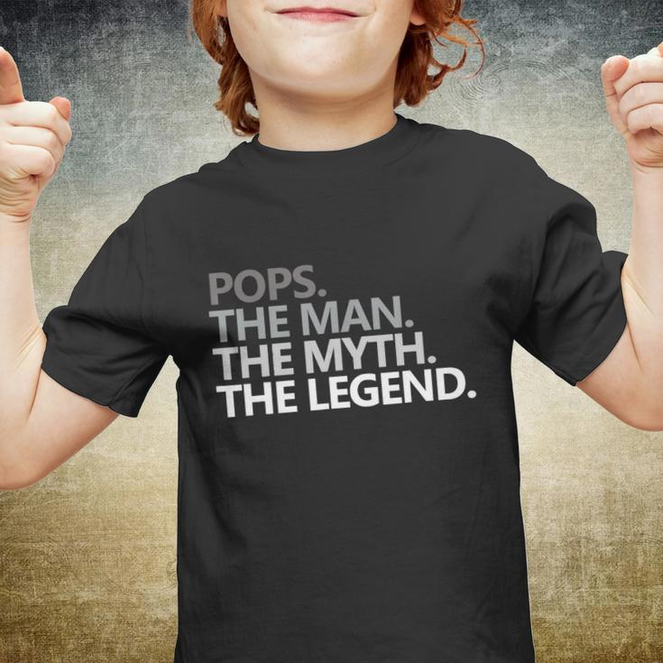 Mens Pops The Man The Myth The Legend Fathers Day Gift Youth T-shirt