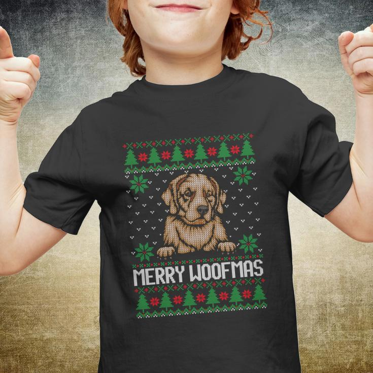 Merry Woofmas Ugly Christmas Sweater Funny Gift Youth T-shirt