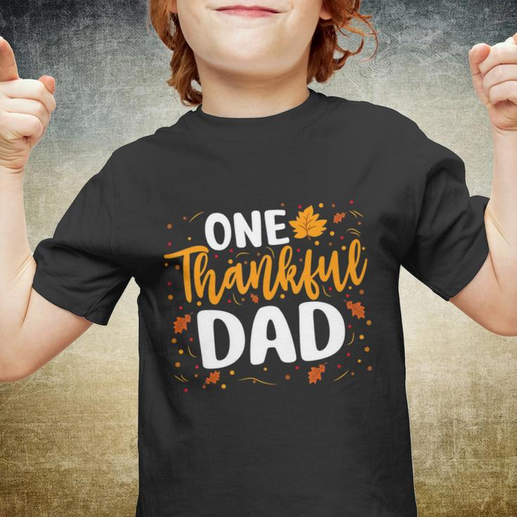 One Thankful Dad Matching Family Fall Thanksgiving Costume Youth T-shirt