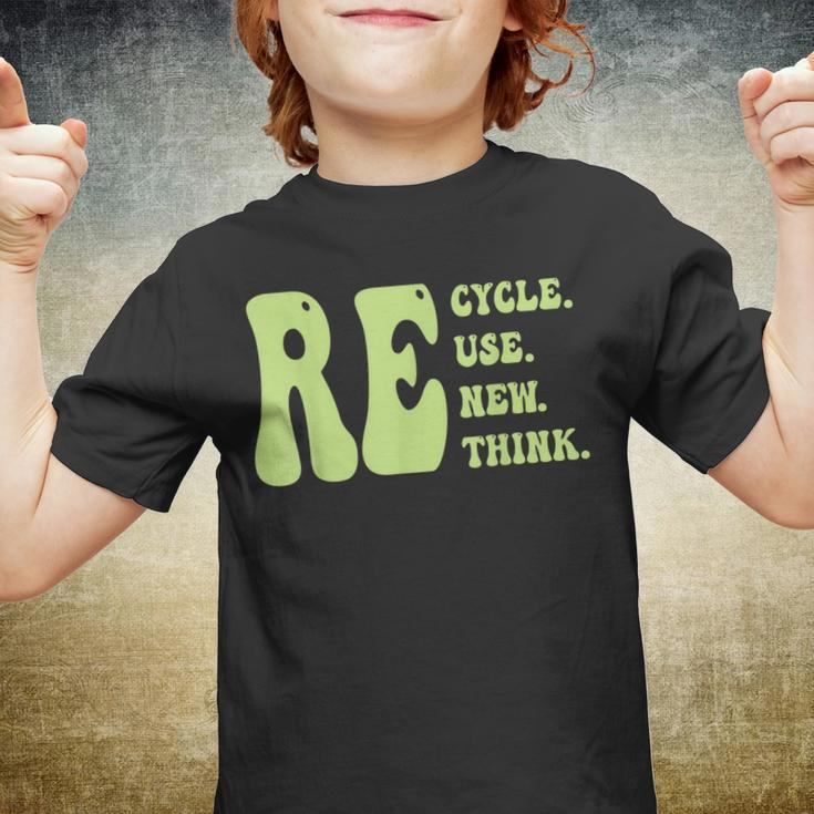 Recycle Reuse Renew Rethink Groovy Earth Day Cute For Kids Youth T-shirt