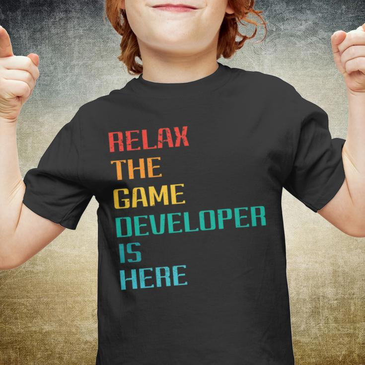 Relax The Game Developer Is Here Professional Game Dev Youth T-shirt