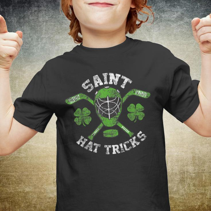 Saint Hattrick St Patricks Day Hockey Hat Tricks Boys Men Youth T-shirt