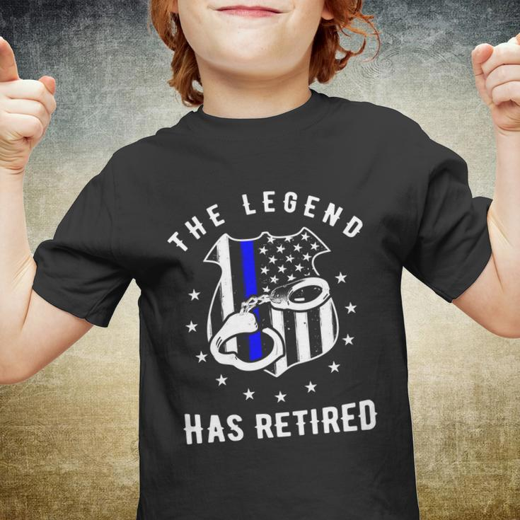 The Legend Has Retired Police Officer Gift Cop Funny Gift Youth T-shirt