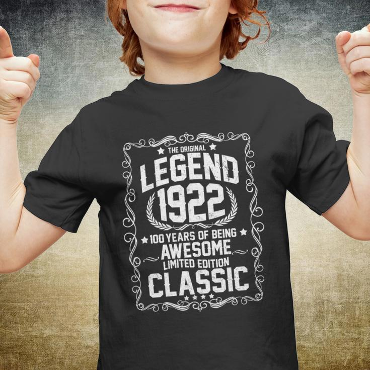 The Original Legend 1922 100Th Birthday Youth T-shirt