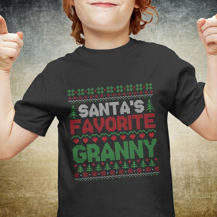 Xmas Santas Favorite Granny Funny Ugly Christmas Sweater Funny Gift Youth T-shirt