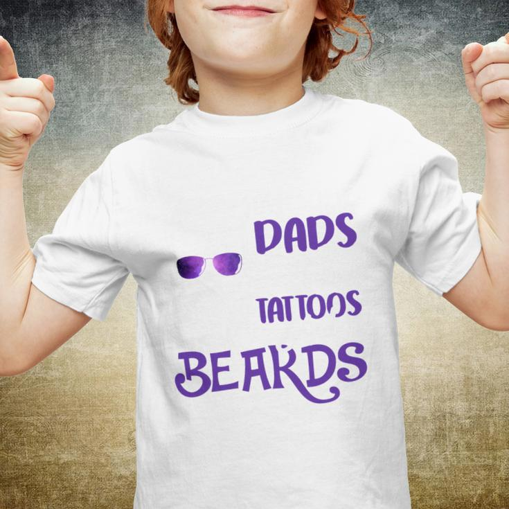 Awesome Dads Have Tattoos And Beards V3 Youth T-shirt