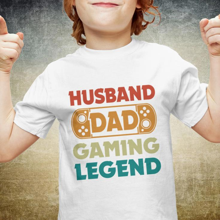 Husband Dad Video Game Legend Gaming Dad Fathers Day Gift Youth T-shirt