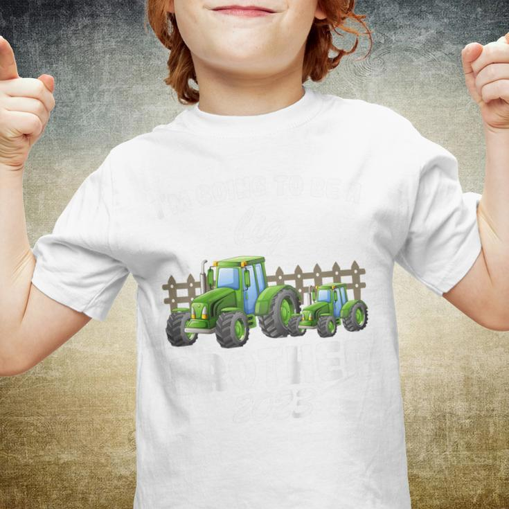 Kids Im Going To Be A Big Brother 2023 Tractor Youth T-shirt