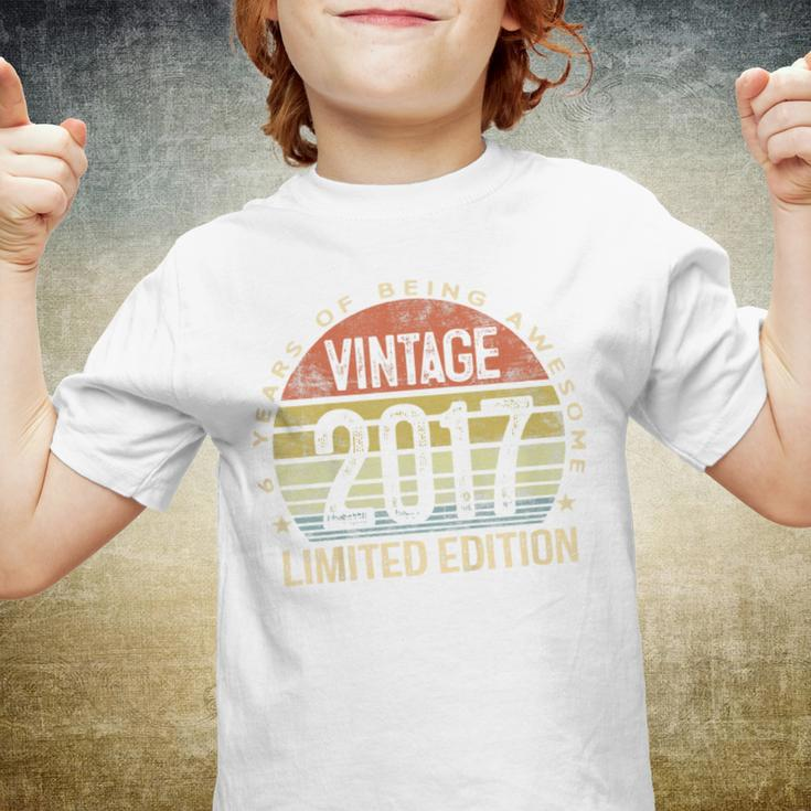 Kids Vintage 2017 Limited Edition 6 Year Old Gifts 6Th Birthday Youth T-shirt