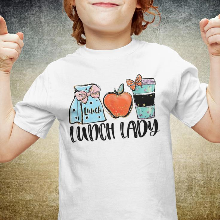 Love Lunch Lady - Apple Schoool Funny Back To School Youth T-shirt