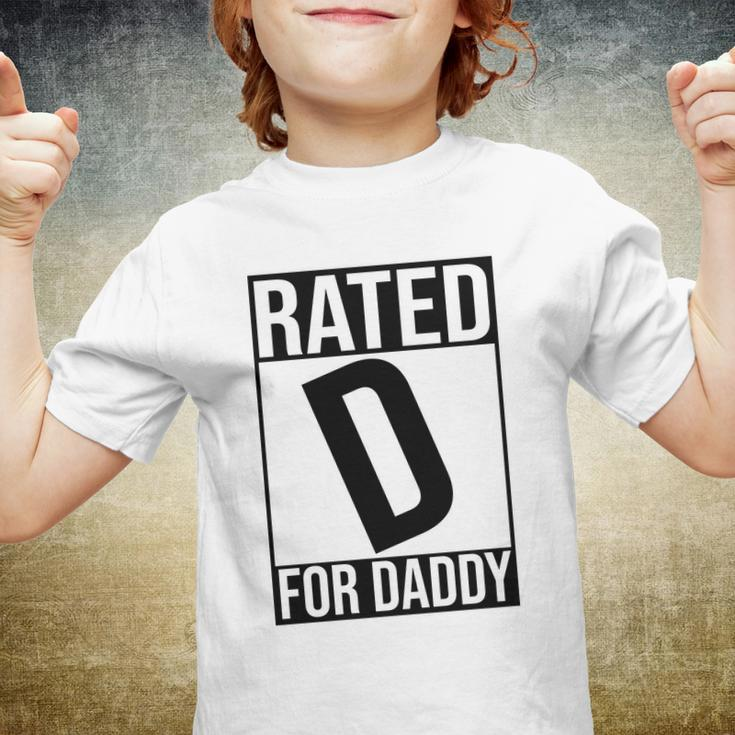 Rated D For Daddy Funny Gift For Dad V2 Youth T-shirt