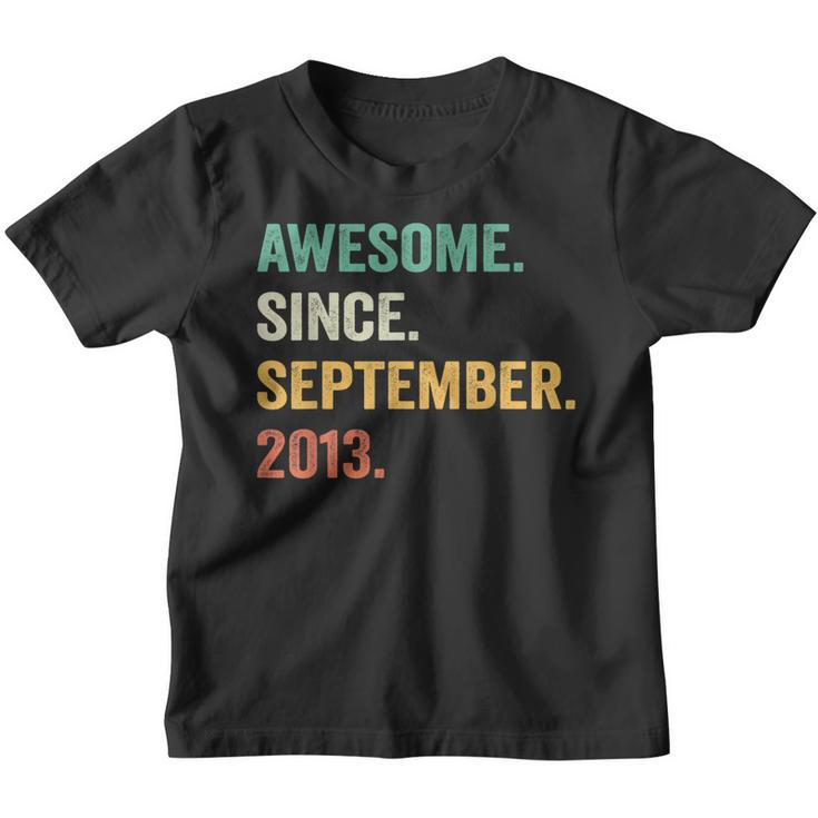 10 Years Old Gift 10Th Bday Boy Awesome Since September 2013  Youth T-shirt