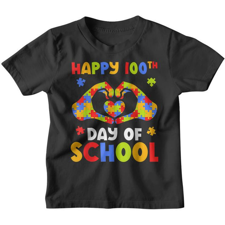 100 Days Of School Autism Awareness 100 Days Smarter Kids  Youth T-shirt