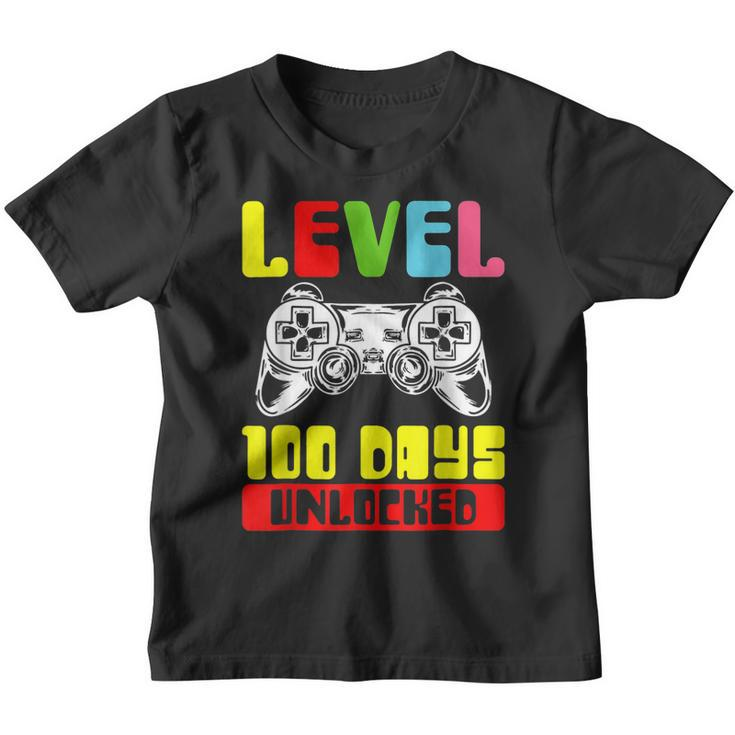 100 Days Of School Gamer Level 100 Days Unlocked  Youth T-shirt