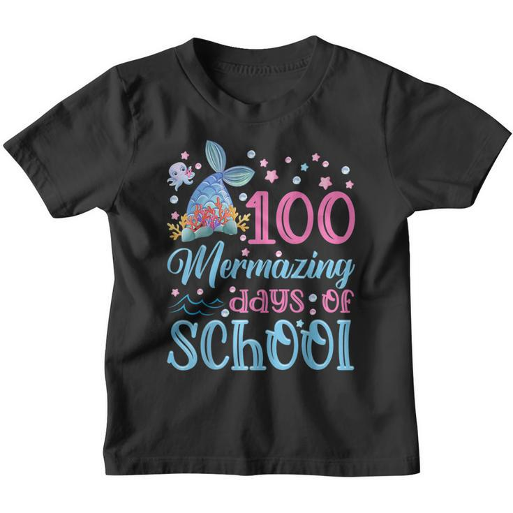 100 Days School Mermaid Girl 100 Mermazing Days Of School  V2 Youth T-shirt