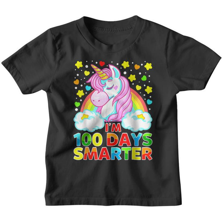 100 Days Smarter 100 Days Of School Unicorn Girls Costume  Youth T-shirt