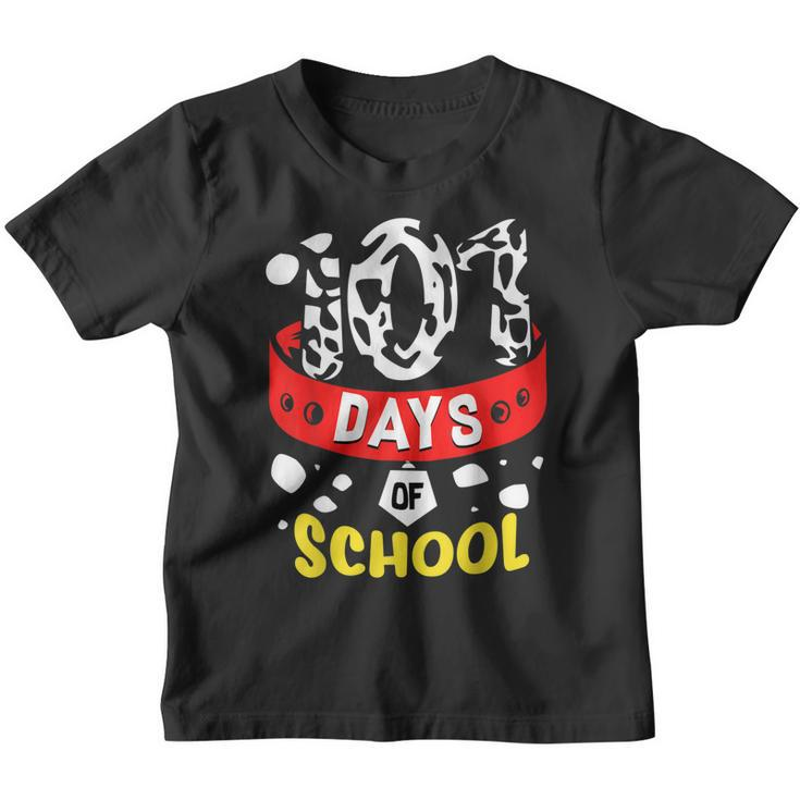 101 School Days Tshirt Dalmatian Dog 100Th Sayings T Shirt Youth T-shirt