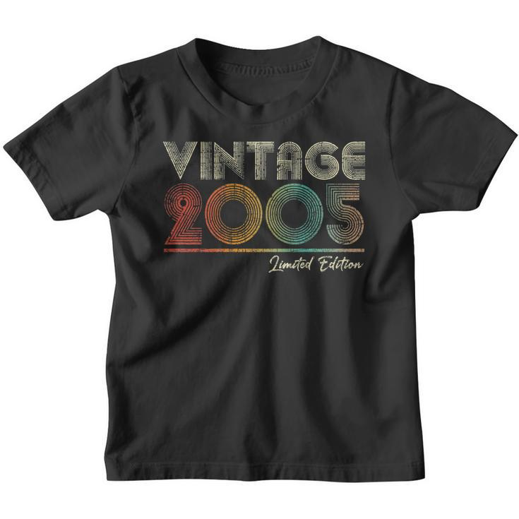18 Years Old Vintage 2005 18Th Birthday Gifts For Boys Girls   Youth T-shirt