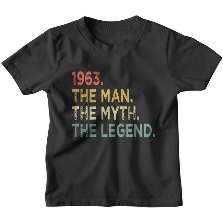 1963 The Man The Myth The Legend 56Th Birthday Vintage Youth T-shirt