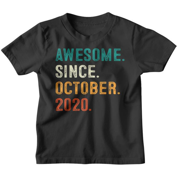 2 Years Old Gift Awesome Since October 2020 2Nd Birthday Boy  Youth T-shirt