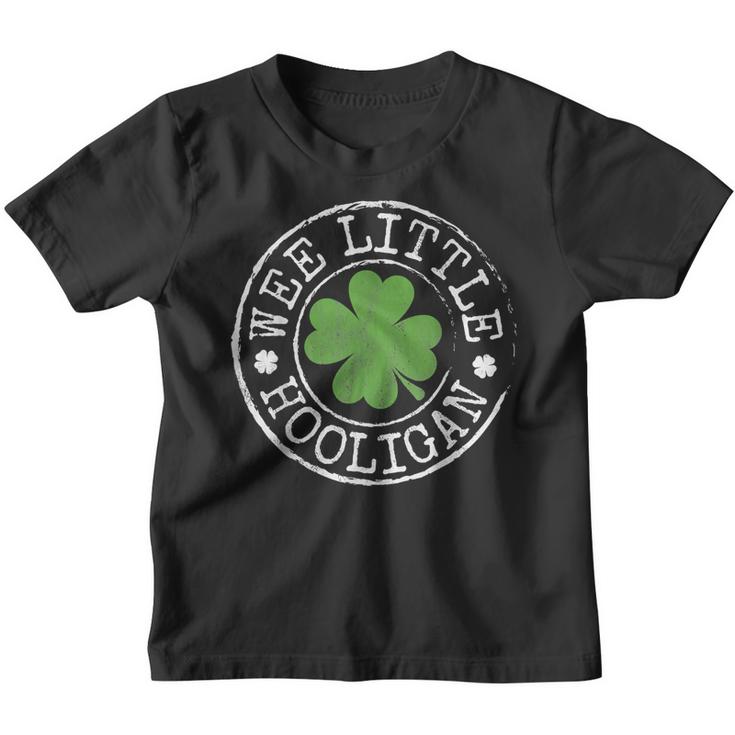 Wee Little Hooligan Funny Clovers Kids N St Patricks Day  Youth T-shirt