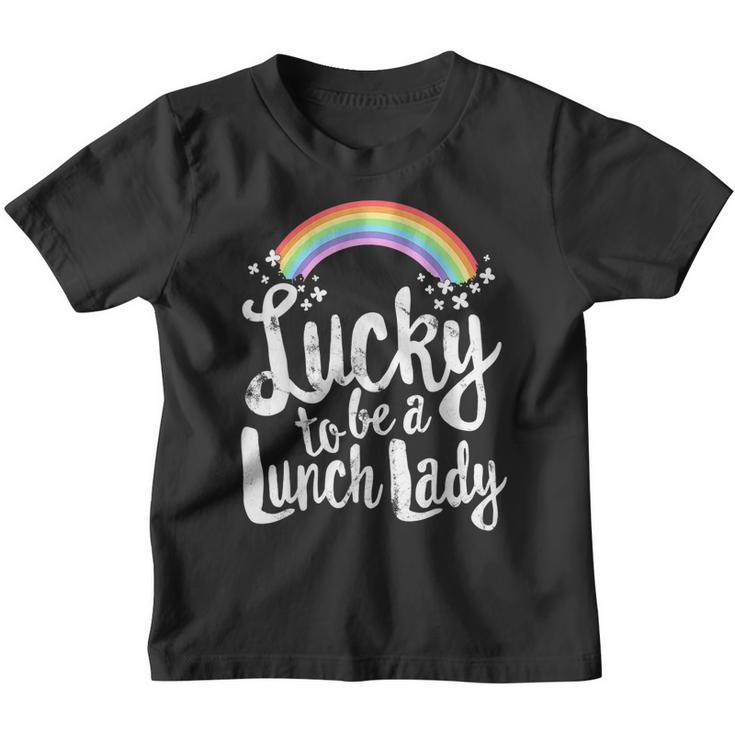 Lucky To Be A Lunch Lady T  School St Patricks Day  Youth T-shirt