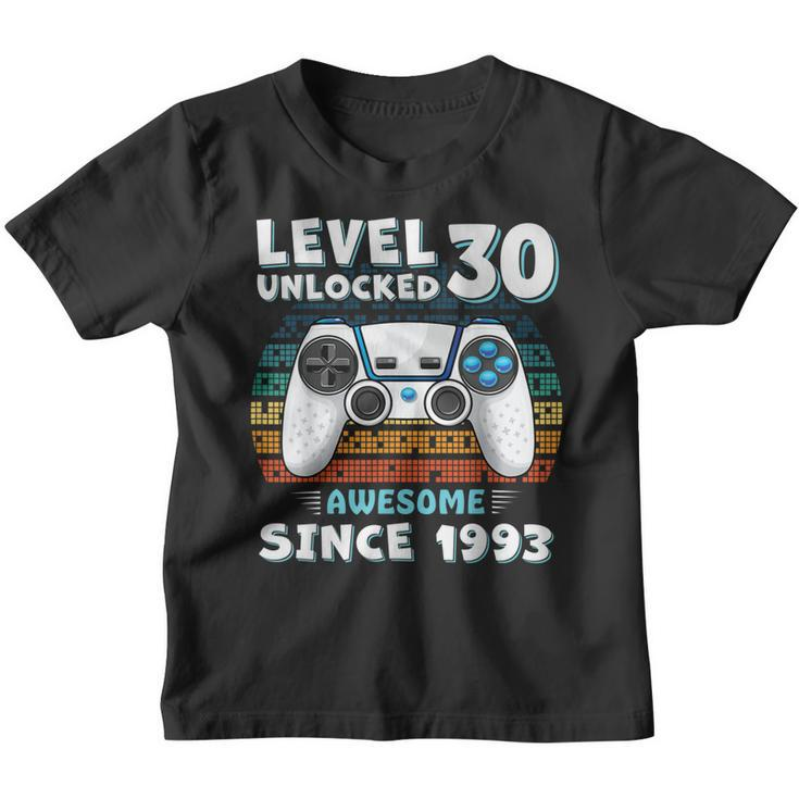 30 Birthday Decorations Gamer Men Video 1993 30Th Birthday  Youth T-shirt