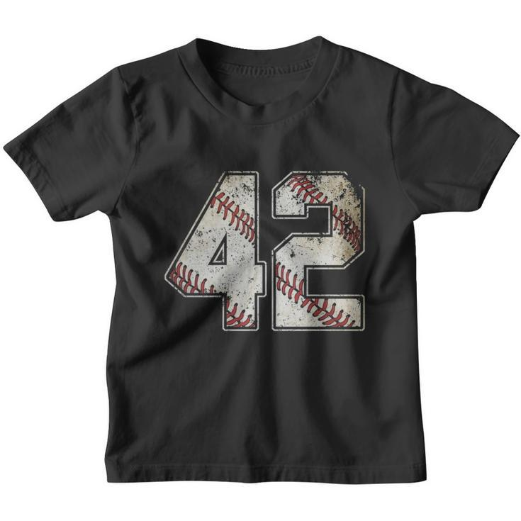 42 Baseball Jersey Number 42 Retro Vintage T-Shirt Youth T-shirt