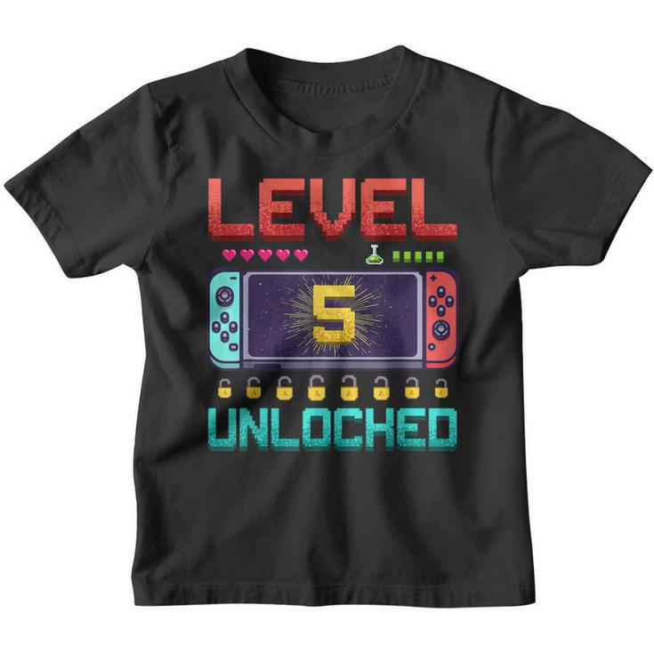 5 Year Old Video Games Gaming Level 5 Birthday Boy Gifts  Youth T-shirt